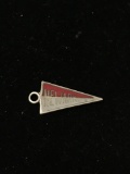 Newark Pennant Flag Sterling Silver Charm Pendant