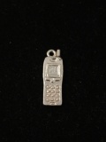 Mobile Telephone Sterling Silver Charm Pendant