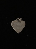 Heart Shape Sterling Silver Charm Pendant
