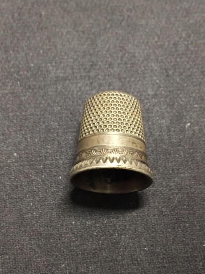 Vintage 19x16mm Sterling Silver Sewing Thimble