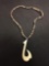 Large Bone Hook Vintage Shell Necklace