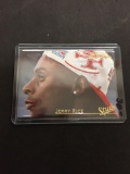 1996 Pinnacle Studs Jerry Rice Football Card with Diamond Embedded - Promo