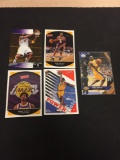 5 Card Lot of Kobe Bryant Los Angeles Lakers Basketball Cards from Estate Collection