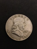 1957-D United States Franklin Half Dollar - 90% Silver Coin