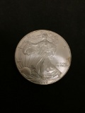 2002 American Silver Eagle 1 Ounce .999 Fine Silver Bullion $1 Coin