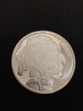 UNC Indian Head Buffalo Nickel Style 1 Ounce .999 Fine Silver Bullion Round