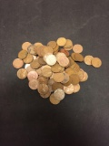 Bag of Unsearched US Lincoln Cent Wheat Pennies From Estate