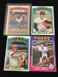 4 Count Lot of Vintage 1972-1975 Topps Baseball Cards from Estate Collection