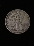 1942 United States Walking Liberty Silver Half Dollar - 90% Silver Coin