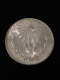 1945 Mexico Un Peso Silver Foreign Coin - 72% Silver - .3857 ASW