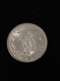 1945 Mexico Un Peso Silver Foreign Coin - 72% Silver - .3857 ASW