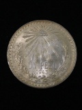 1943 Mexico Un Peso Silver Foreign Coin - 72% Silver - .3857 ASW