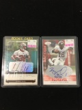 2 Card Lot Football Autograph Rookie Cards - Reggie McNeal & Andre Hall
