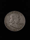 1957-D United States Franklin Silver Half Dollar - 90% Silver Coin from Estate