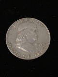 1960-D United States Franklin Silver Half Dollar - 90% Silver Coin from Estate