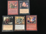 5 Count Lot of MTG Magic the Gathering Vintage Rare Cards and More!