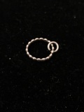 Small Ring Sterling Silver Charm Pendant