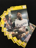 11 Count Lot of Vintage 1978 Sports Casters Giant Baseball Cards with Hank Aaron - Good Condition