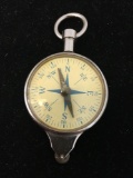Vintage Hand Held Compass with Leather Pouch from Estate Collection