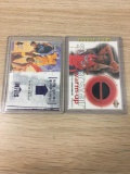 2 Card Lot of Basketball Jersey Relic Cards from Collection - Devean George & Michael Olowokandi