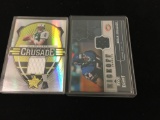 2 Card Lot of Football Jersey Relic Cards from Collection - Brian Urlacher & Kellen Clemens