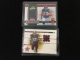 2 Card Lot of Football Jersey Relic Cards from Collection - Taylor Jacobs & Vincent Jackson