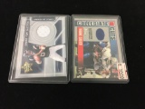 2 Card Lot of Football Jersey Relic Cards from Collection - Charlie Whitehurst & Tyrone Calico