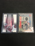 2 Card Lot of Football Jersey Relic & Autograph Cards from Collection - Justin Gage & JJ Arrington