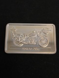 1.38 Ounce .999 Fine Silver HARLEY DAVIDSON Rare Art 1942 XA 750cc Motorcycle Bar - 43 Grams
