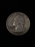 1958-D United States Washington Quarter - 90% Silver Coin