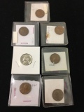 7 Count Lot of Various United States Coins in Flip Holders from Estate Collection
