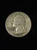 1957-D United States Washington Quarter - 90% Silver Coin