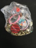Sandwich Bag Sized Lot of Unsearched Estate Costume Jewelry