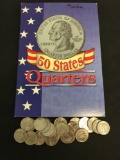 United States Quarter Book W/ US Washington Quarters