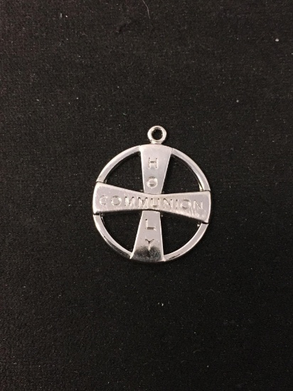 Holy Communion Sterling Silver Charm Pendant