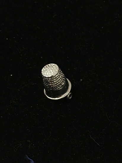 Thimble Sterling Silver Charm Pendant