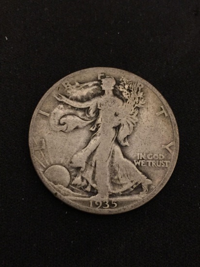1935-D United States Walking Liberty Silver Half Dollar - 90% Silver Coin from Estate