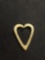Carved Bone Heart 1.25in Tall Heart Pendant