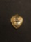Signed Designer 20mm Tall Engraved Angel Decorated 14kt Gold-Filled Heart Locket Pendant