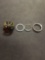 Lot of Four Various Size, Shape & Styled Alloy Fashion Ring Bands