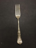 WM.A,Rogers Designer 7.5in Long Vintage Filigree Decorated Nickel Silver Serving Fork