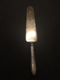 Vintage 10in Long Sterling Silver Handle Cake Knife
