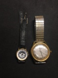 Lot of Two Watches, One 37mm Bezel Timex & One 23mm Round Gitano