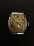 Elgin Designer Rectangular 27x23mm Bezel Loose Stainless Steel Watch no Bracelet