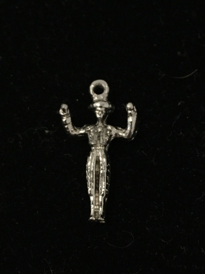 Bull Fighter Sterling Silver Charm Pendant