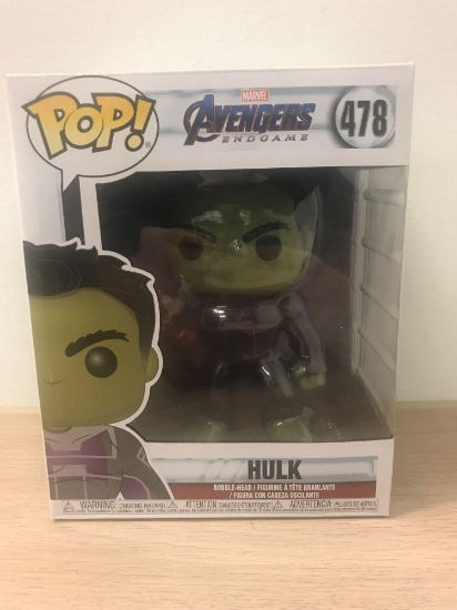 POP Vinyl Hulk Avengers End Game #478 Figure New in Box
