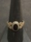 Thai Sterling Silver & Black Onyx Ring Sz 8