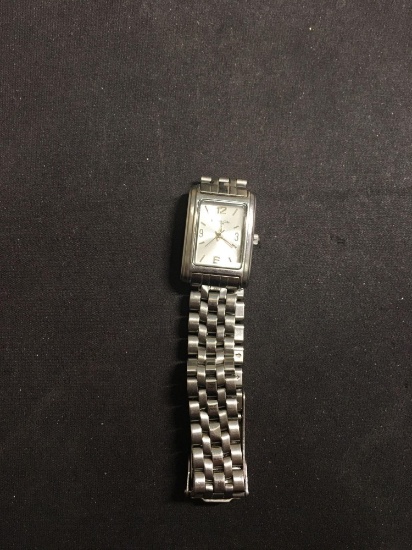 Kenneth Cole Rectangular 20x16mm Face Stainless Steel Watch w/ Bracelet