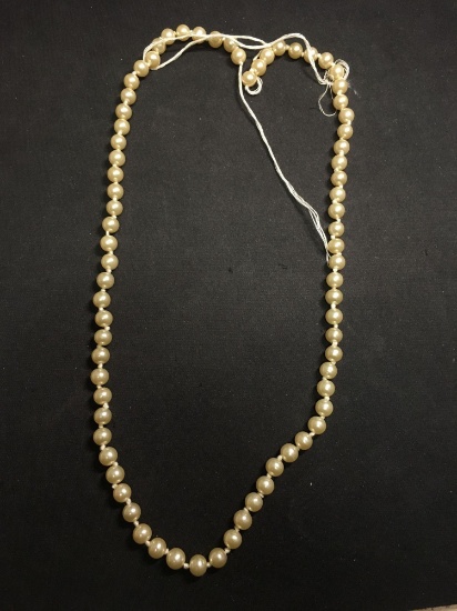 Round 7mm Faux Pearl 26in Strand