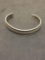 Handmade Intricate Rope Detailed 13mm Wide 3in Diameter Sterling Silver Cuff Bracelet